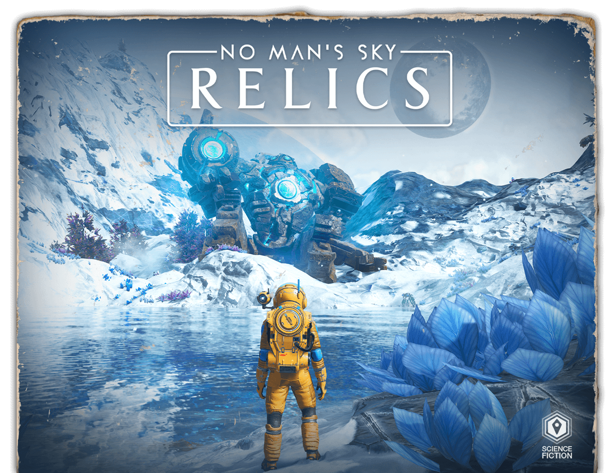 Book cover styled art showcasing No Man's Sky artwork